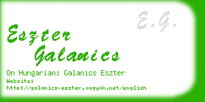 eszter galanics business card